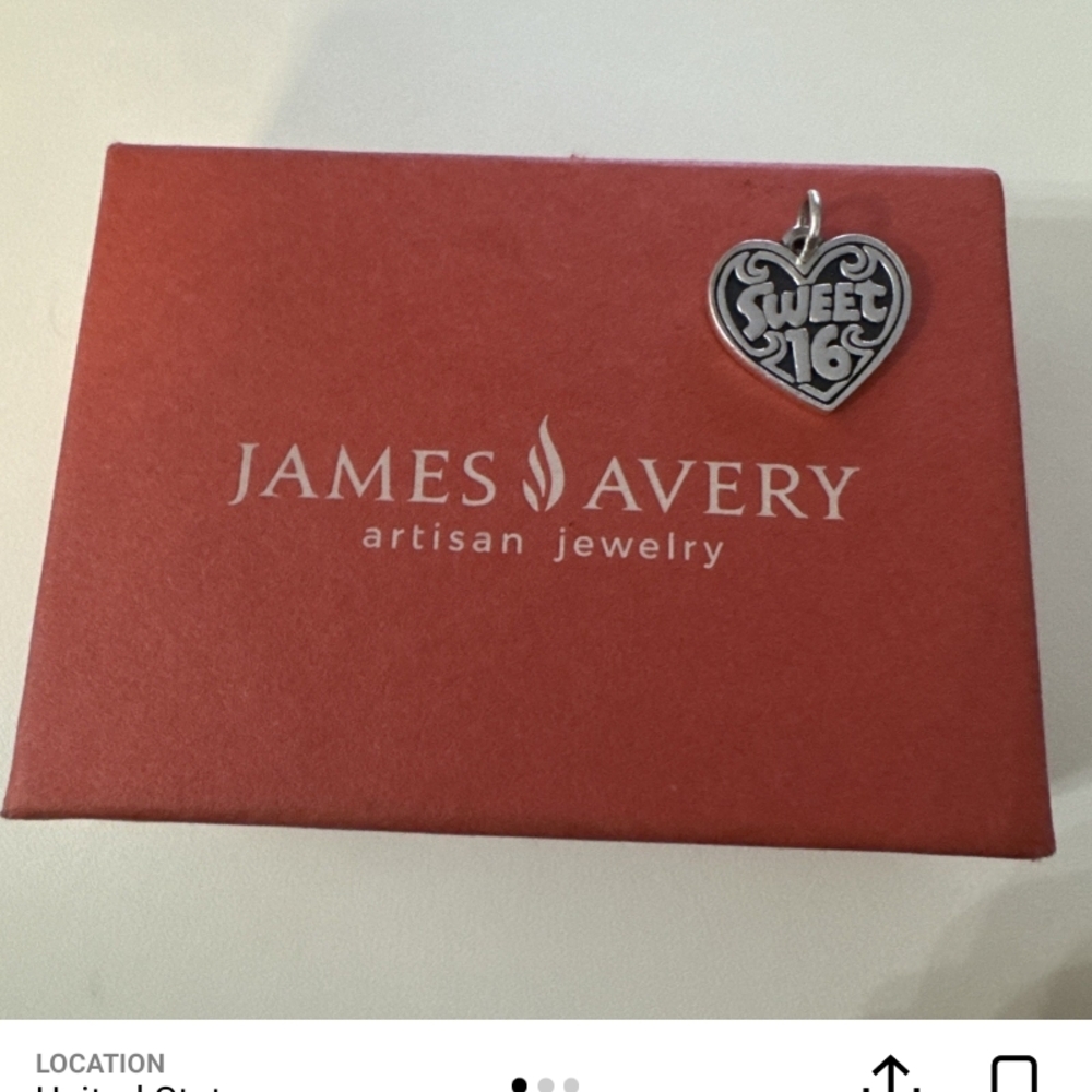 James Avery Retired "Sweet 16" Charm